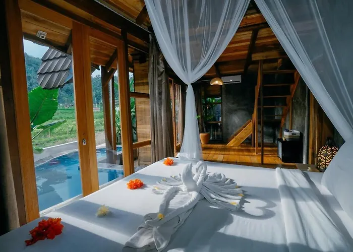 Chalet Zen Retreat With Ricefield And Mountain View With Pool