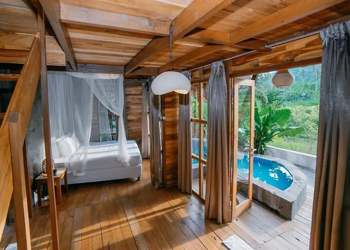 Zen Retreat With Ricefield And Mountain View With Pool * Silebeng