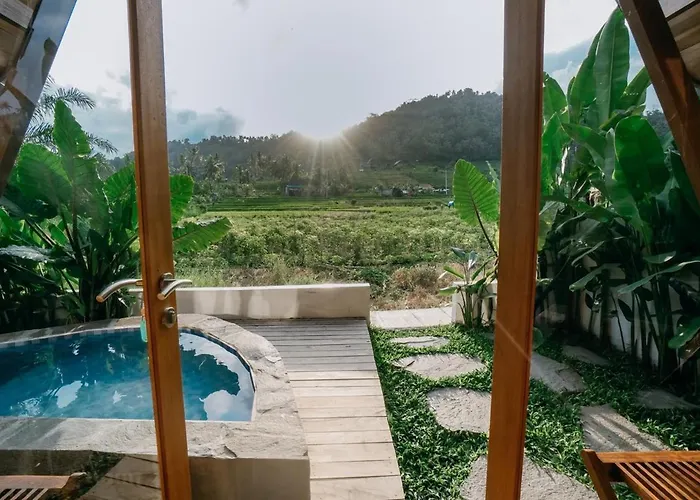 Zen Retreat With Ricefield And Mountain View With Pool Chalet