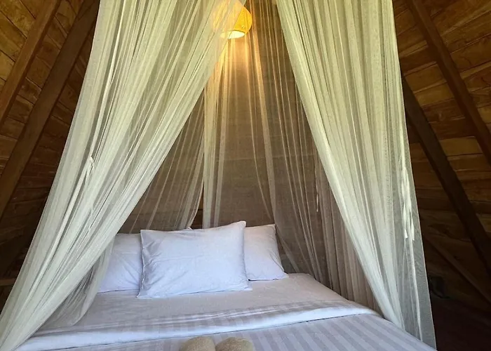 Chalet Zen Retreat With Ricefield And Mountain View With Pool Silebeng